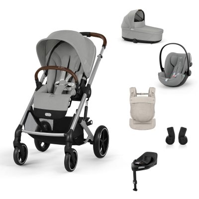 Cybex Balios S Lux Travel System M + Nosítko Amya - Stone Grey