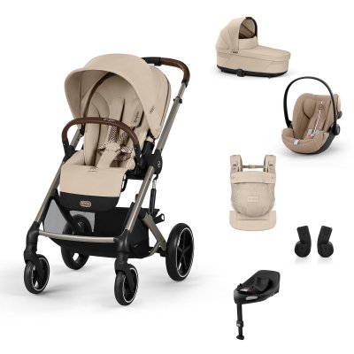 Cybex Balios S Lux Travel System M + Nosítko Amya - Almond Beige