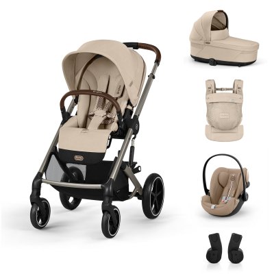 Cybex Balios S Lux Travel System S + Nosítko Amya - Almond Beige