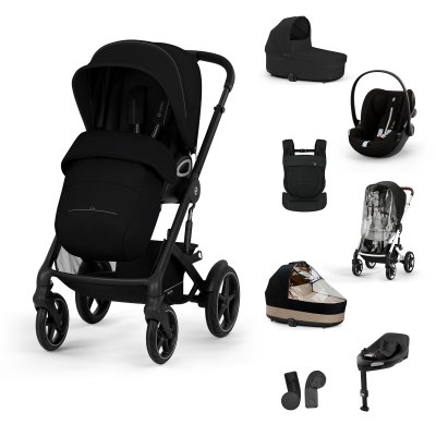 Cybex Talos S Lux Travel System XL + Nosítko Amya - Moon Black