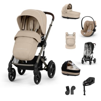 Cybex Talos S Lux Travel System XL + Nosítko Amya - Almond Beige