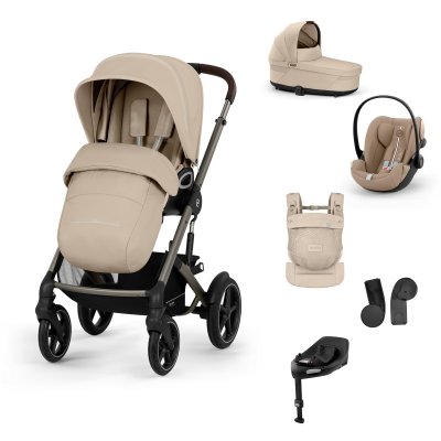 Cybex Talos S Lux Travel System M + Nosítko Amya - Almond Beige