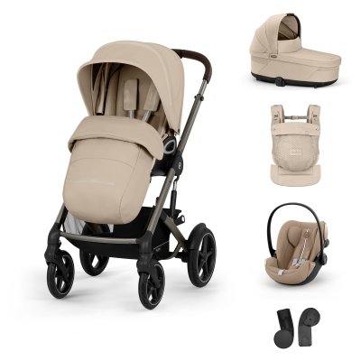 Cybex Talos S Lux Travel System S + Nosítko Amya - Almond Beige