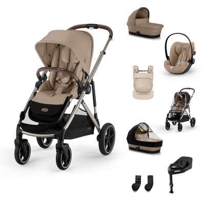 Cybex Gazelle S Travel System XL + Nosítko Amya - Almond Beige