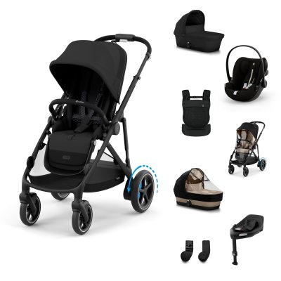 Cybex eGazelle S Travel System XL + Nosítko Amya - Moon Black