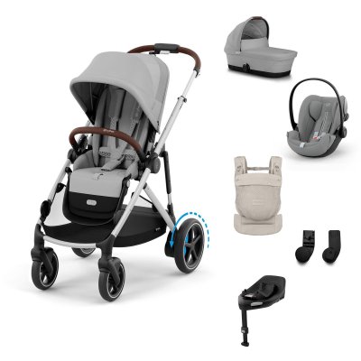 Cybex eGazelle S Travel System M + Nosítko Amya - Stone Grey