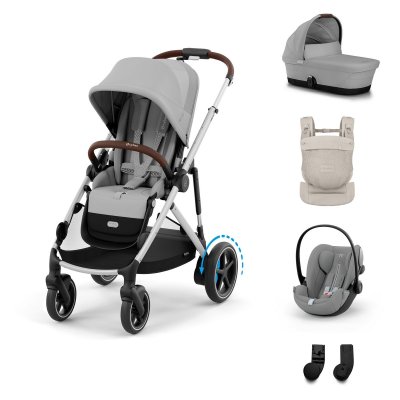 Cybex eGazelle S Travel System S + Nosítko Amya - Stone Grey