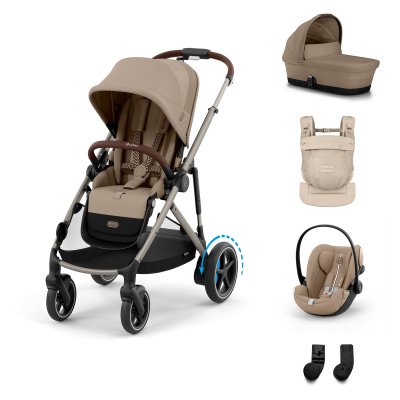 Cybex eGazelle S Travel System S + Nosítko Amya - Almond Beige