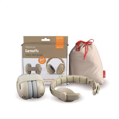 Zazu Earmuffs Dětské chrániče sluchu 2v1 - Béžové - obrázek