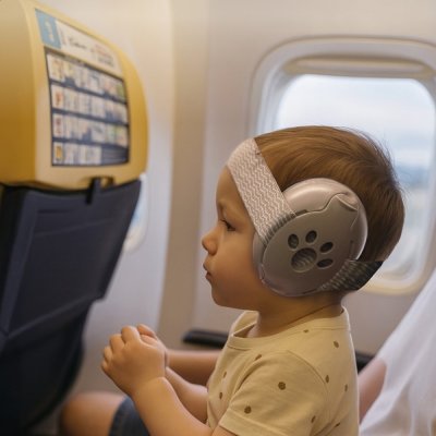 Zazu Earmuffs Dětské chrániče sluchu 2v1 - Béžové - obrázek