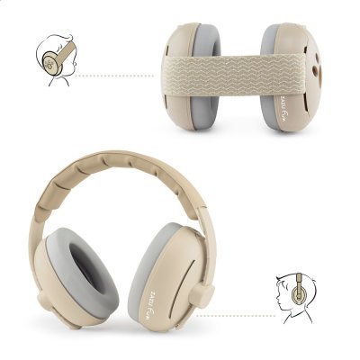 Zazu Earmuffs Dětské chrániče sluchu 2v1 - Béžové