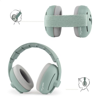 Zazu Earmuffs Dětské chrániče sluchu 2v1 - Zelené - obrázek