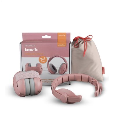 Zazu Earmuffs Dětské chrániče sluchu 2v1 - Růžové - obrázek
