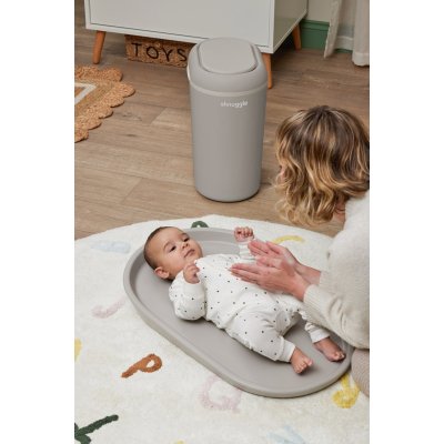 Shnuggle Eco-Touch koš na plenky - Taupe - obrázek