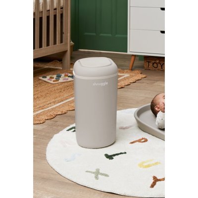 Shnuggle Eco-Touch koš na plenky - Taupe - obrázek
