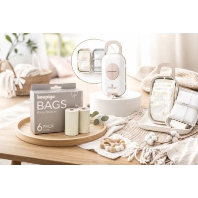 KeepiGo Prebalovací organizér 3v1 - Béžový - obrázek
