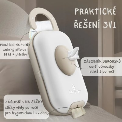 KeepiGo Prebalovací organizér 3v1 - Růžový - obrázek
