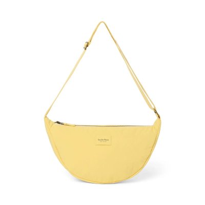 Studio Noos Crossbody ledvinka Puffy - Textured Butter Yellow
