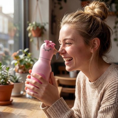 Asobu Bestie Termoláhev 460 ml - Lola the Flamingo