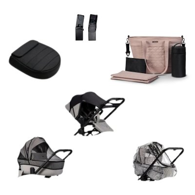 Moon ReSea Fold Kombi Kompletní kočárek - Sand - obrázek