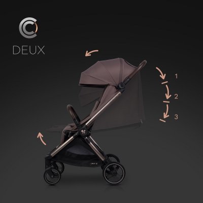 Cavoe Deux Kočárek pro dvojčata/sourozence - Chocolate - obrázek