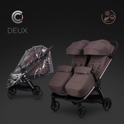 Cavoe Deux Kočárek pro dvojčata/sourozence - Chocolate - obrázek