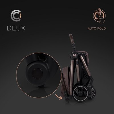 Cavoe Deux Kočárek pro dvojčata/sourozence - Chocolate - obrázek