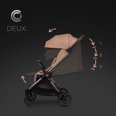 Cavoe Deux Kočárek pro dvojčata/sourozence - Mocca - obrázek