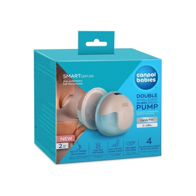 Canpol Babies Dvojitá elektrická odsávačka mateřského mléka do podprsenky SmartSense - obrázek