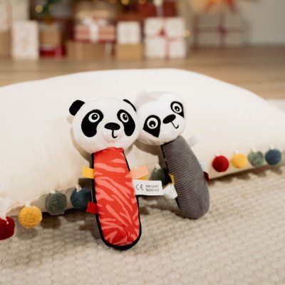 Canpol Hračka senzorická s pískátkem BabiesBoo - Panda - obrázek
