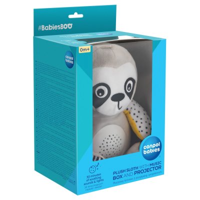 Canpol Babies Senzorická hračka s melodiemi a projektorem 3v1 BabiesBoo - Lenochod - obrázek