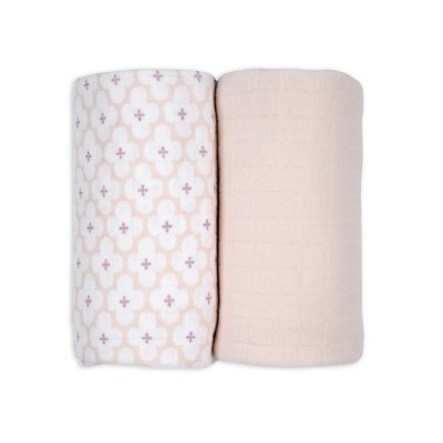 Lodger Swaddler Solid Matcha 2balení 110 x 110 cm - Powder - obrázek