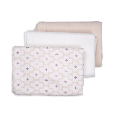 Lodger Swaddler Solid Matcha 3balení 70 x 70 cm - Powder - obrázek