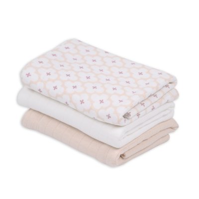 Lodger Swaddler Solid Matcha 3balení 70 x 70 cm - Powder - obrázek