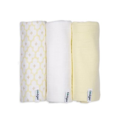 Lodger Swaddler Solid Matcha 3balení 70 x 70 cm - Butter - obrázek