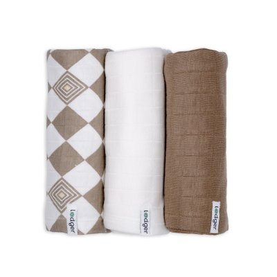 Lodger Swaddler Solid Matcha 3balení 70 x 70 cm - Buffalo - obrázek