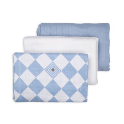 Lodger Swaddler Solid Matcha 3balení 70 x 70 cm - Blue Fogg - obrázek