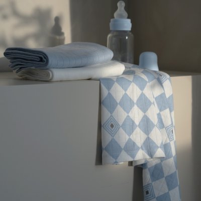 Lodger Swaddler Solid Matcha 3balení 70 x 70 cm - Blue Fogg