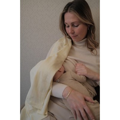 Lodger Swaddler Solid 70 x 70 cm - Butter - obrázek