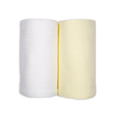 Lodger Swaddler Solid 2balení 110 x 110 cm - Cloud Dancer/Butter