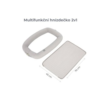 Sleepee Multifunkční hnízdečko pro miminko s odnímatelnými boky 2v1 - Pink - obrázek
