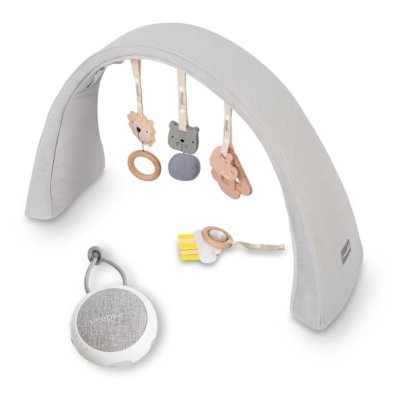 Sleepee Nastavitelná hrazdička s hračkami a bílým šumem 2v1 - Grey