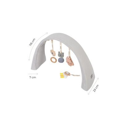 Sleepee Nastavitelná hrazdička s hračkami a bílým šumem 2v1 - Sand - obrázek