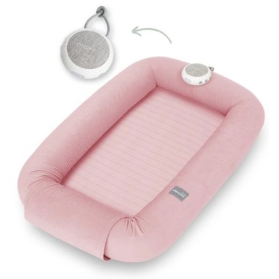 Sleepee Multifunkční hnízdečko pro miminko s bílým šumem 3v1 - Pink
