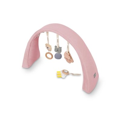 Sleepee Multifunkční hnízdečko pro miminko s hrazdičkou a hračkami 3v1 - Pink - obrázek