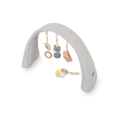 Sleepee Multifunkční hnízdečko pro miminko s hrazdičkou a bílým šumem 4v1 - Grey - obrázek