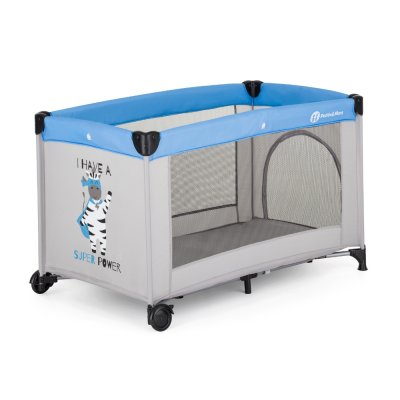 Petite&Mars Cestovní postýlka Koot - Zebra Super Power - obrázek