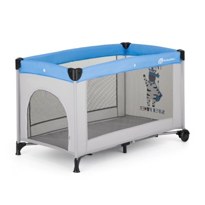 Petite&Mars Cestovní postýlka Koot - Zebra Super Power - obrázek