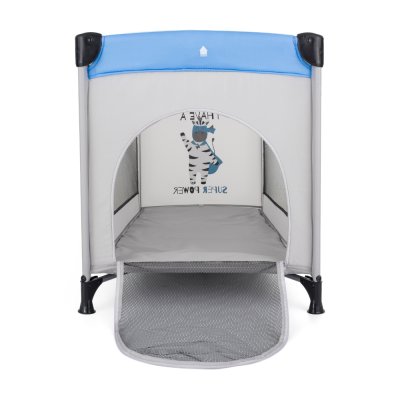 Petite&Mars Cestovní postýlka Koot - Zebra Super Power - obrázek