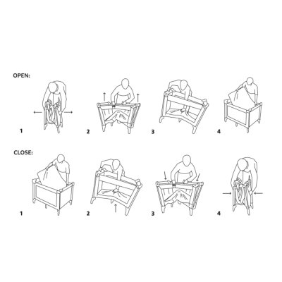 Petite&Mars Cestovní postýlka Nyja - Urban Jungle Sand - obrázek
